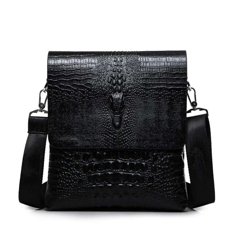 Smart Alligator Leather Men Messenger Bags