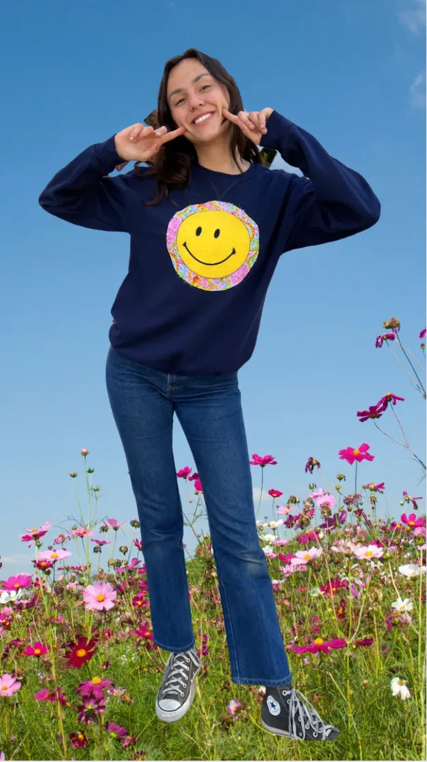 Smiley Face Crewneck Sweatshirt