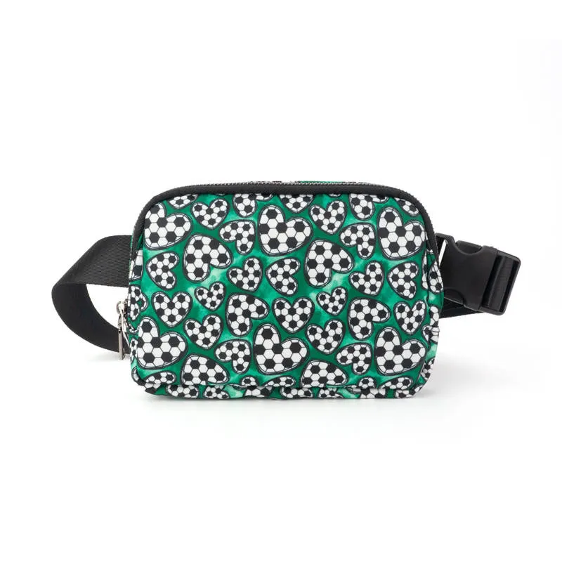 Soccer Hearts Easy Carry Belt Bag