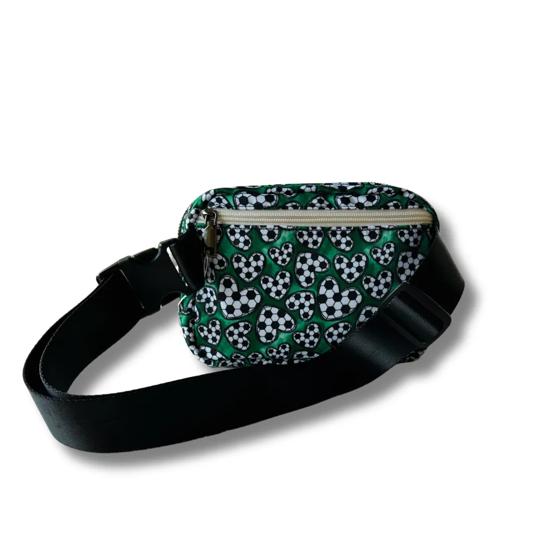 Soccer Hearts Easy Carry Belt Bag