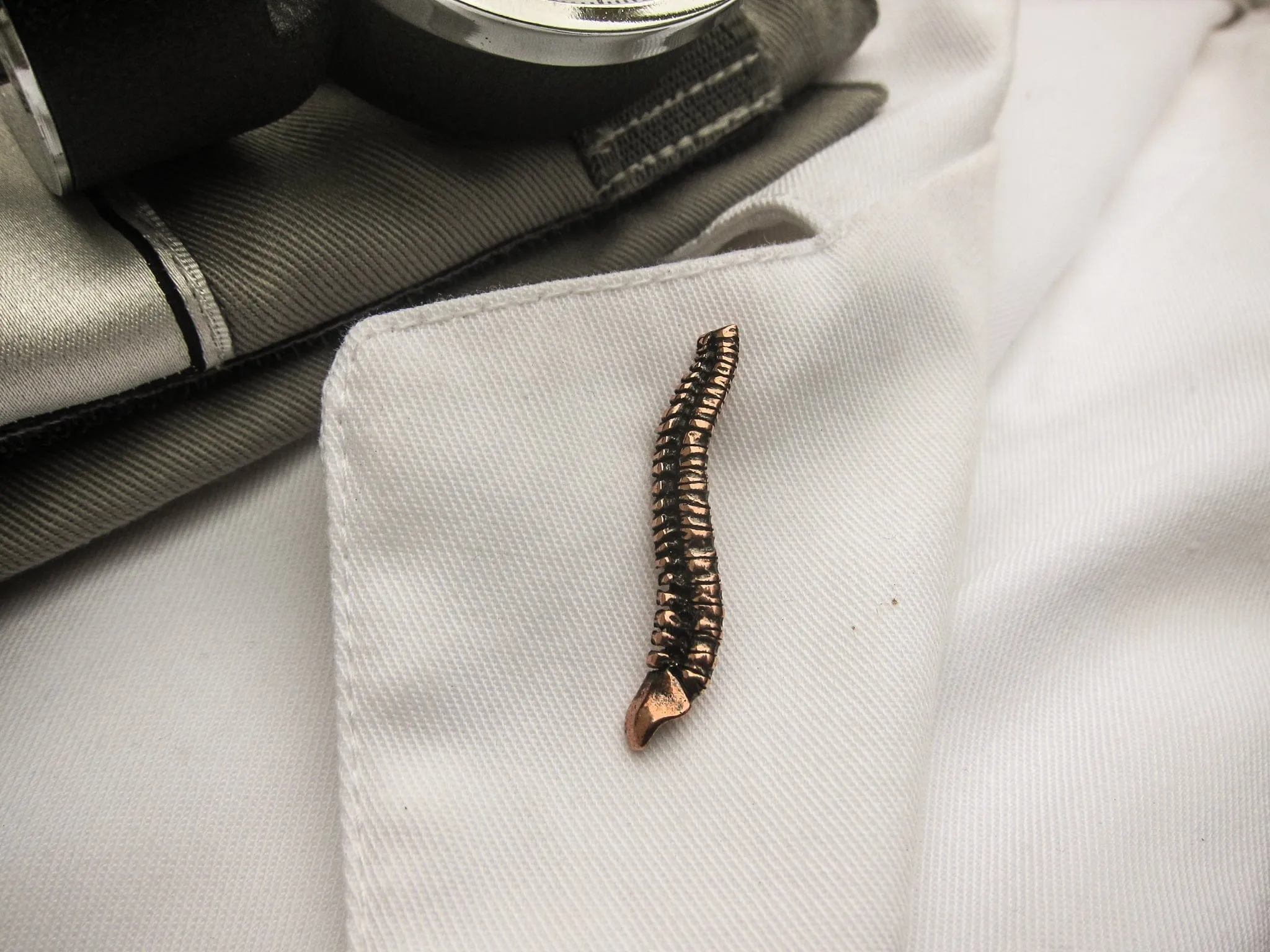 Spine Copper Lapel Pin