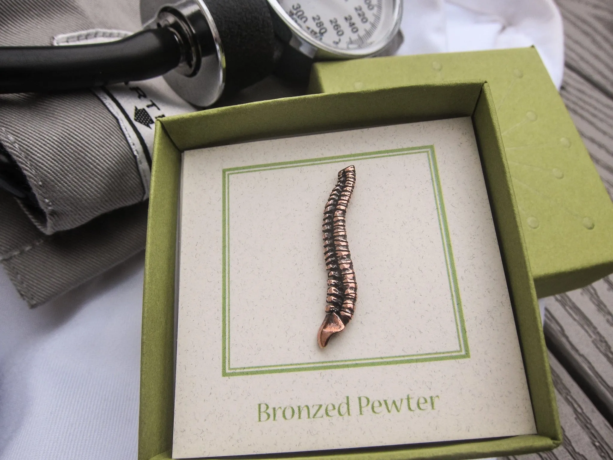 Spine Copper Lapel Pin