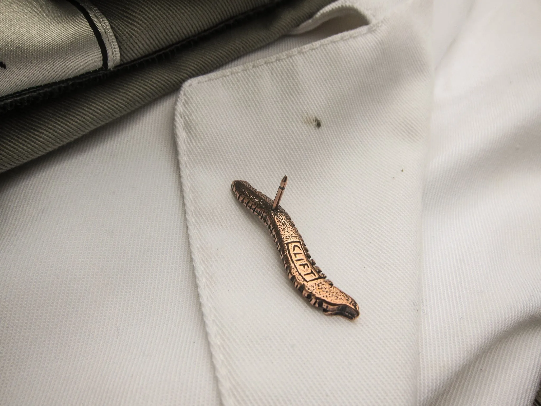 Spine Copper Lapel Pin