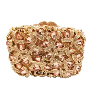 Square Diamond Crystal Decor Evening Clutch Bag