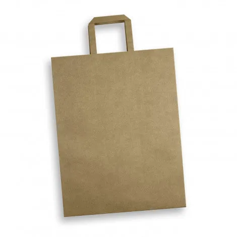 Stock Kraft Flat Handle Paper Bag Portrait-Extra Large (SKP-13T)