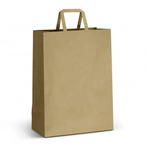 Stock Kraft Flat Handle Paper Bag Portrait-Extra Large (SKP-13T)