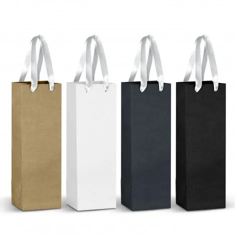 Stock Kraft Ribbon Handle Paper Champagne  Bag (SKP-16T)