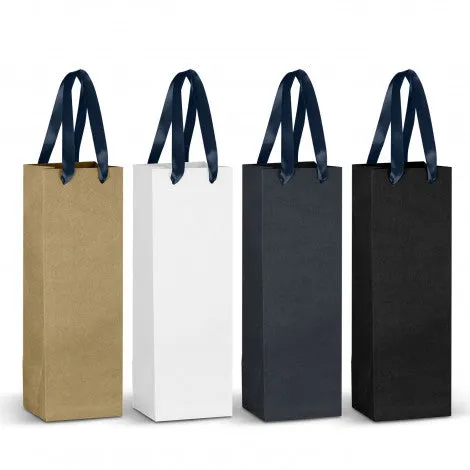 Stock Kraft Ribbon Handle Paper Champagne  Bag (SKP-16T)