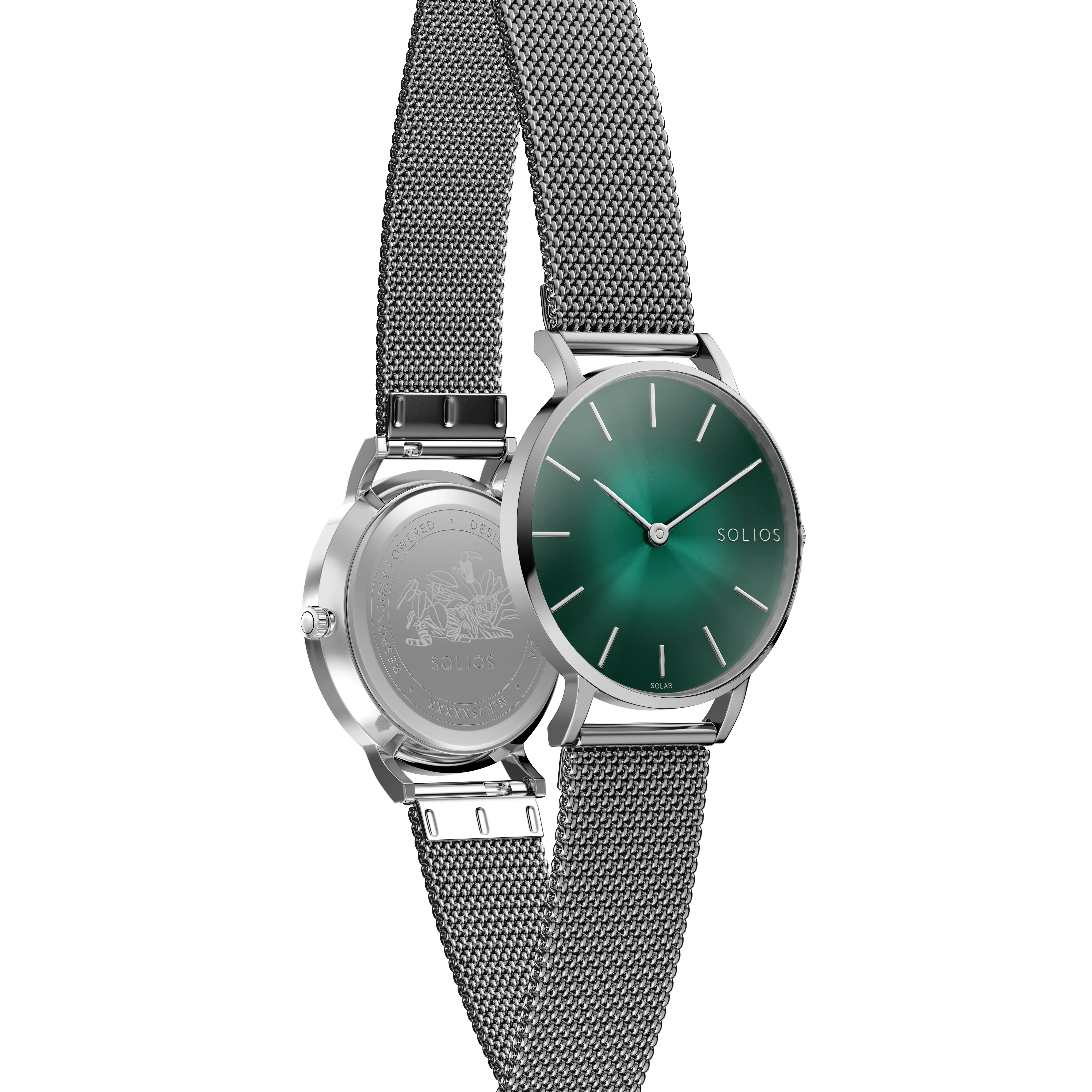 The Rainforest Classic | Green Dial - Silver Case