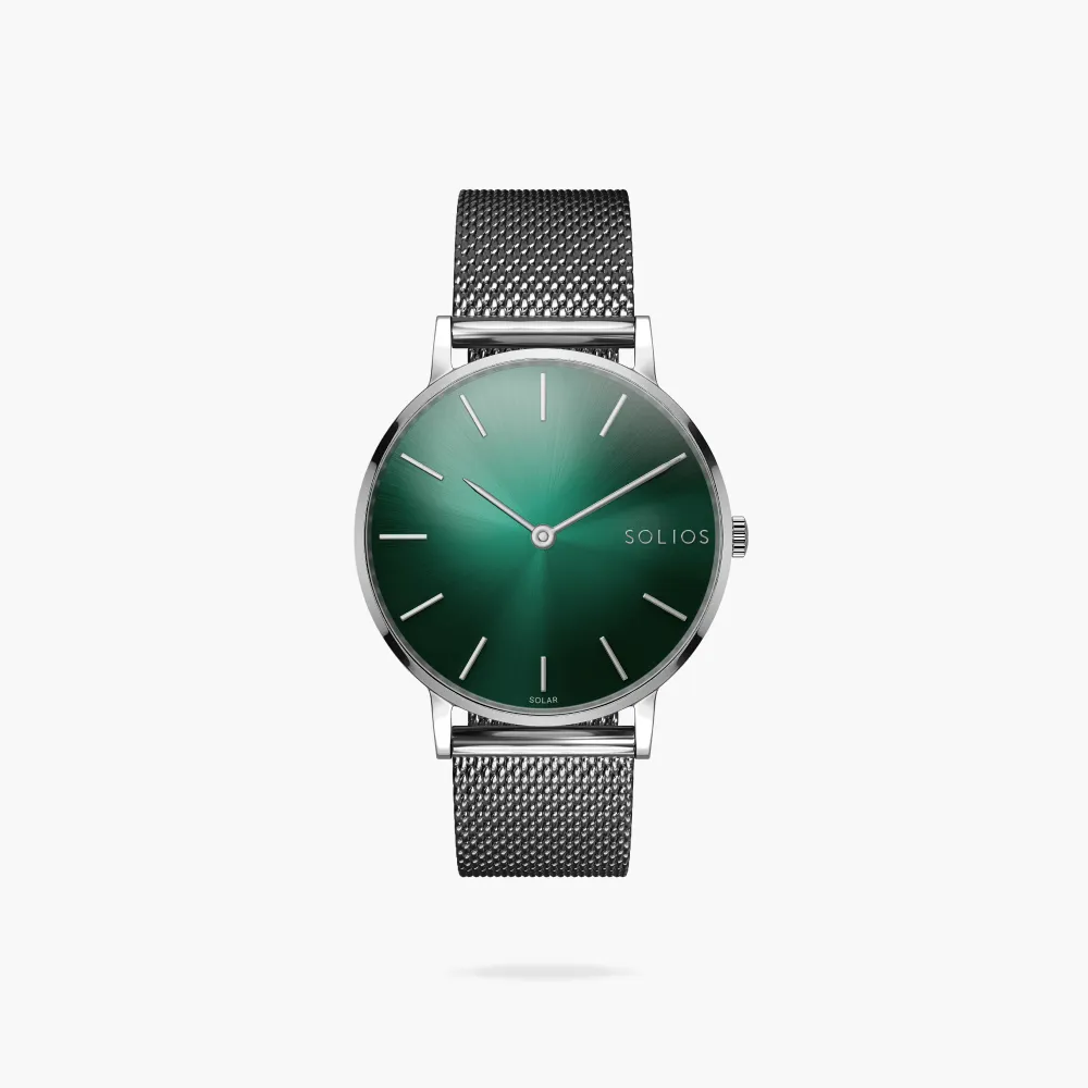 The Rainforest Classic | Green Dial - Silver Case