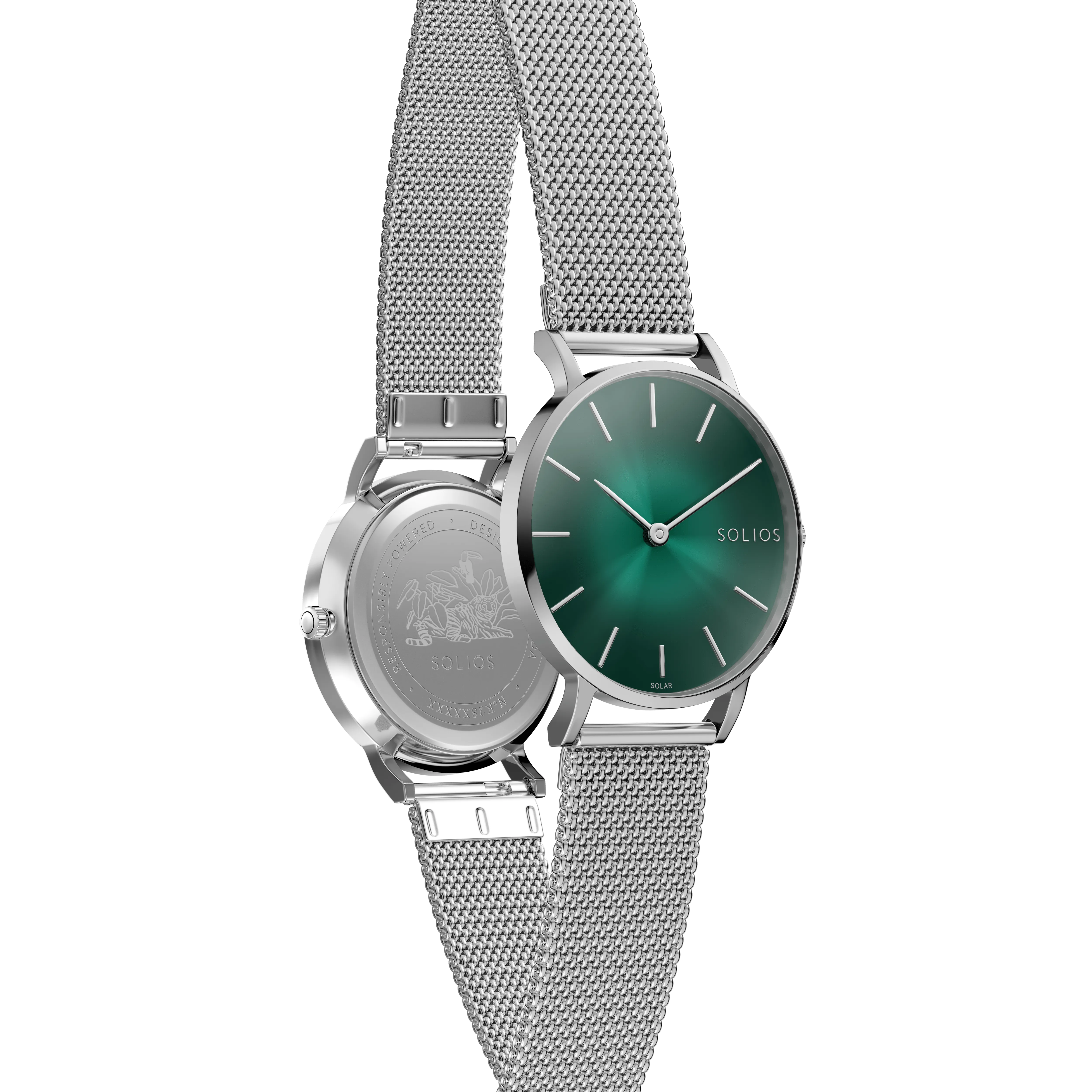 The Rainforest Classic | Green Dial - Silver Case