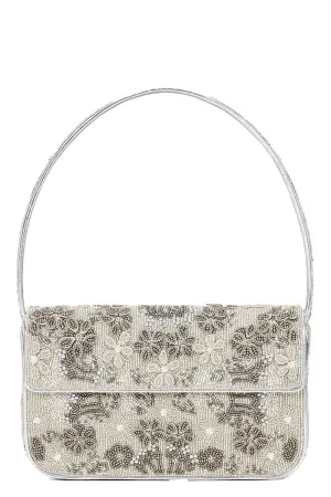 Tommy Silver Garden Party Beaded Shoulder Bag