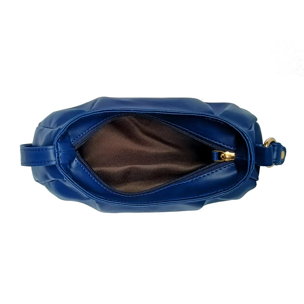 Trendy Blue Baguette Bag Perfect For Women & Girls