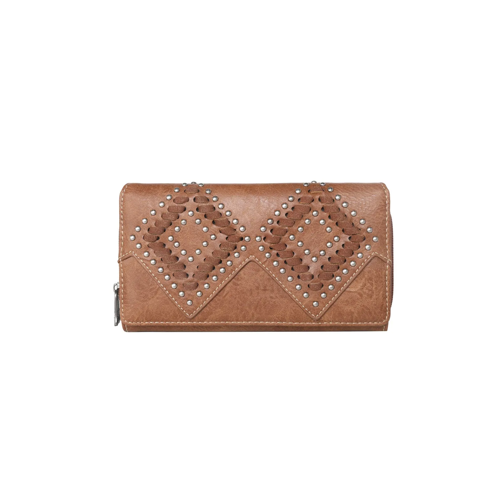 Trinity Ranch Genuine Leather Studded Wallet