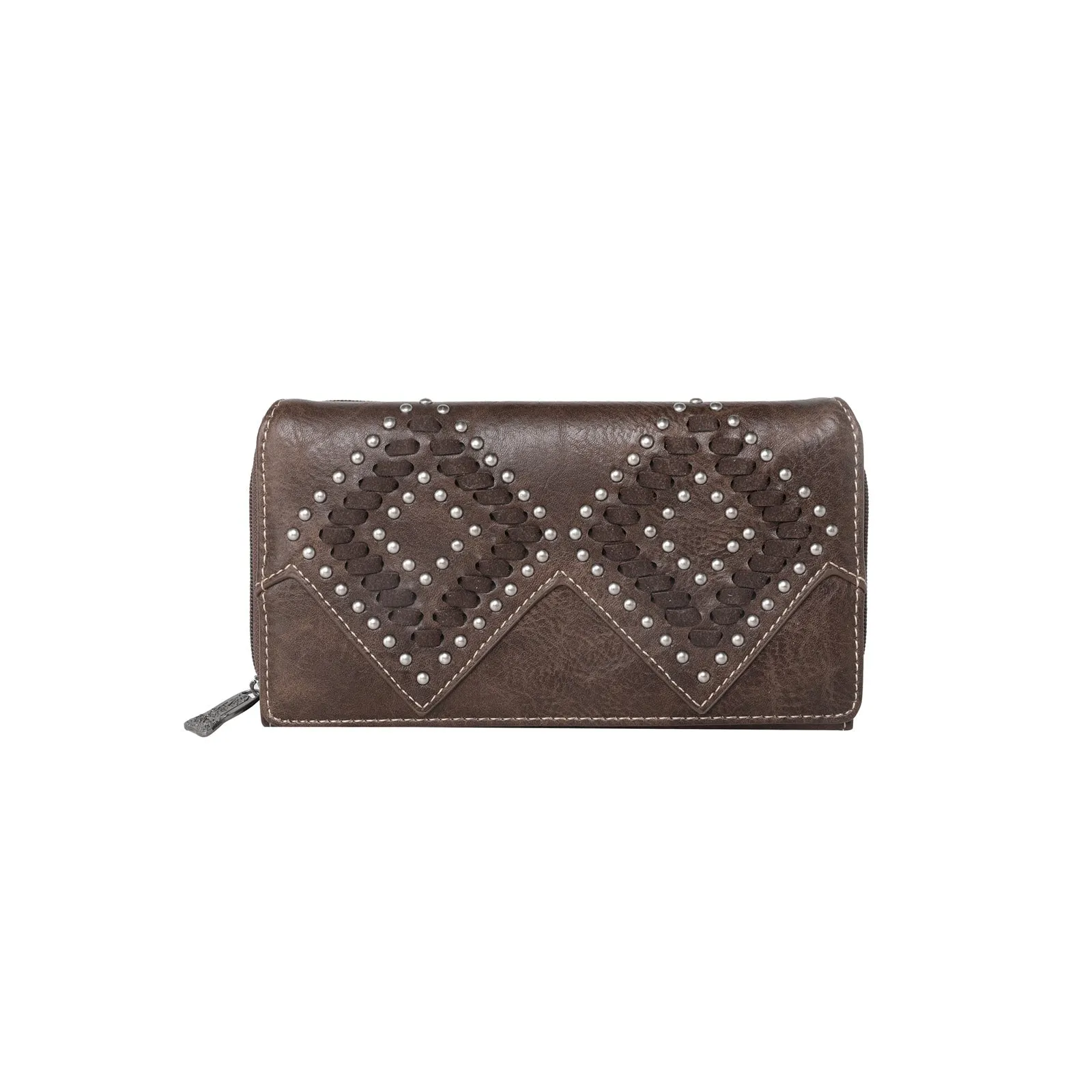 Trinity Ranch Genuine Leather Studded Wallet