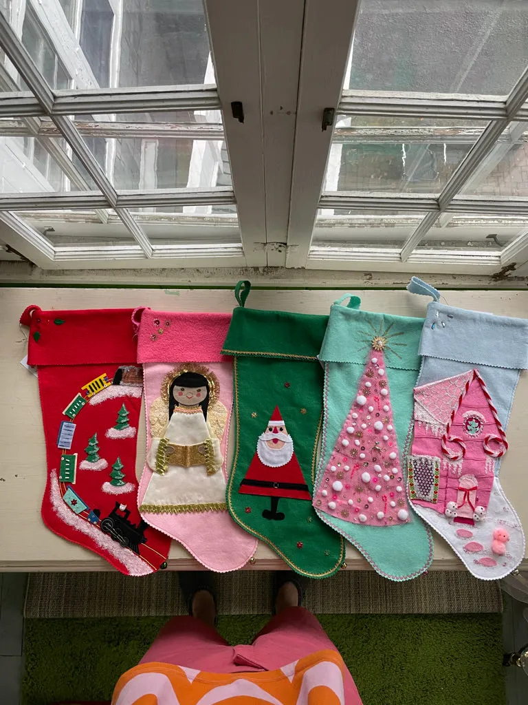 Tulle Tree Christmas Stocking