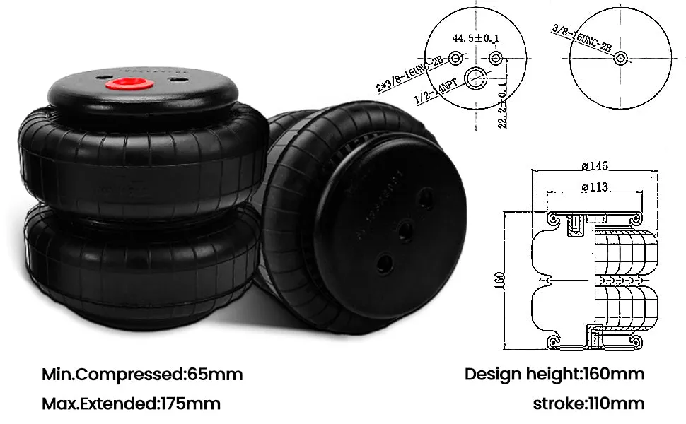 VigorLift 5000 Air Spring Suspension Kit - 88272 Compatible with 1999-2007 Chevy/GMC