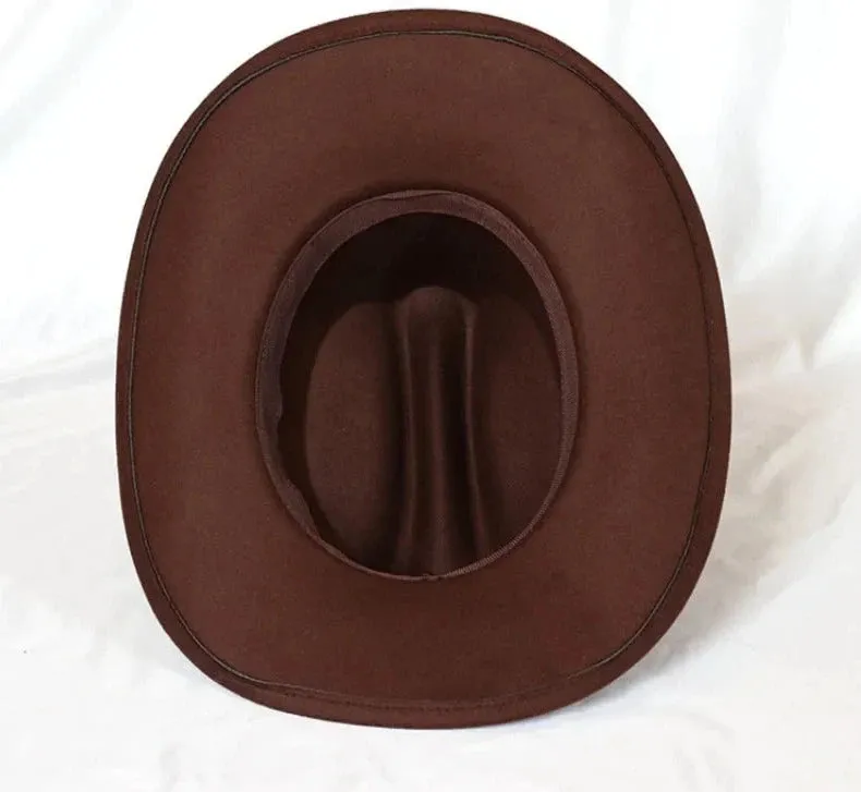 Vintage Cow Head Western Cowboy Hat Wide Brim Unisex Style