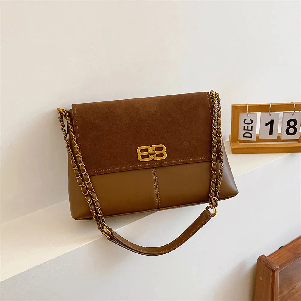 Vintage Large Capacity  Flap Crossbody Bag