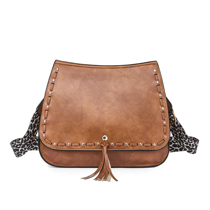 Vintage One Shoulder Fringe Crossbody Bag