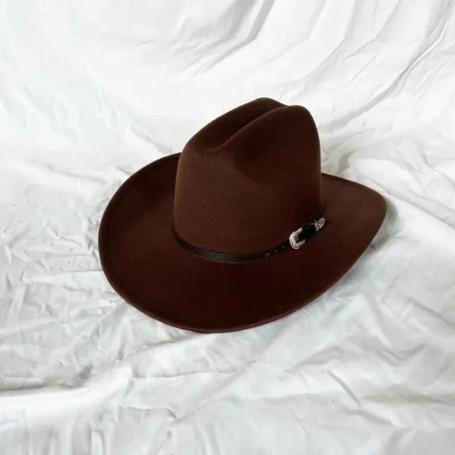 Vintage Shapeable Wide Brim Cowboy Hat