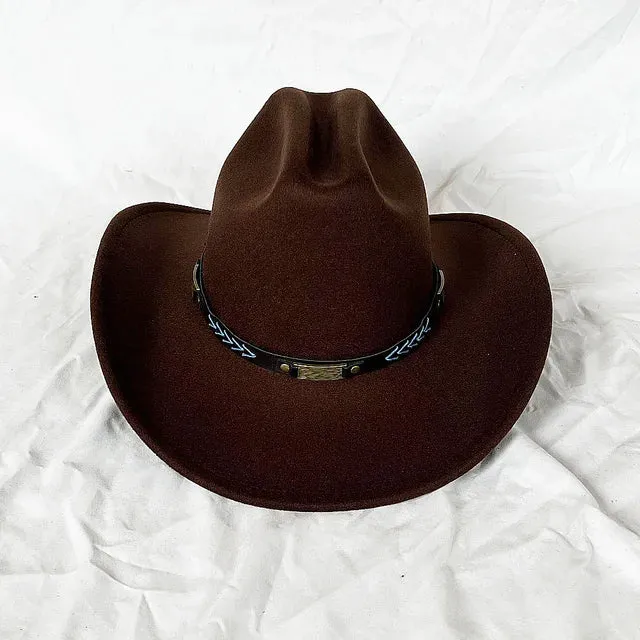 Vintage Shapeable Wide Brim Cowboy Hat