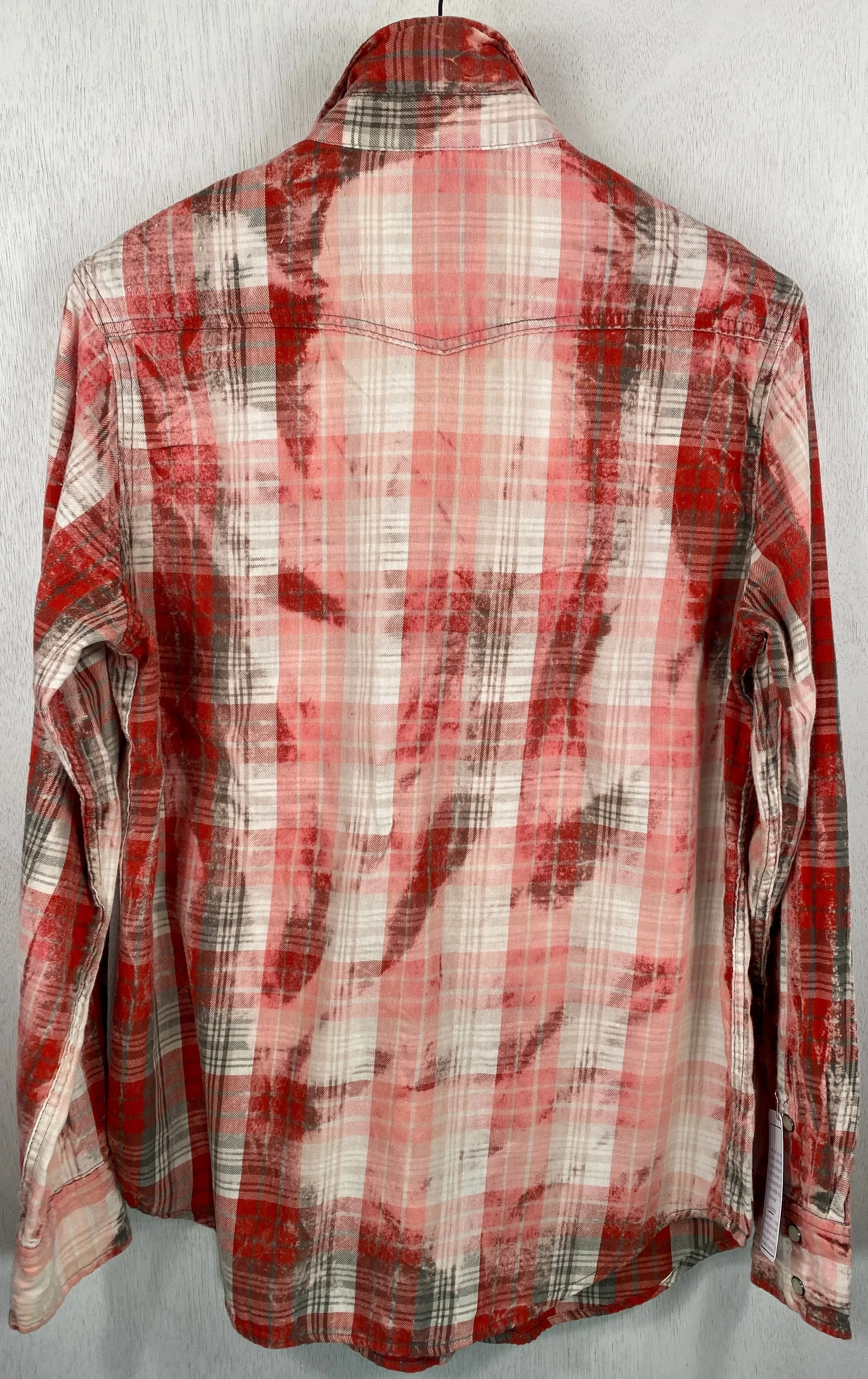 Vintage Western Style Pink, Red and White Lightweight Cotton Size Small Tall