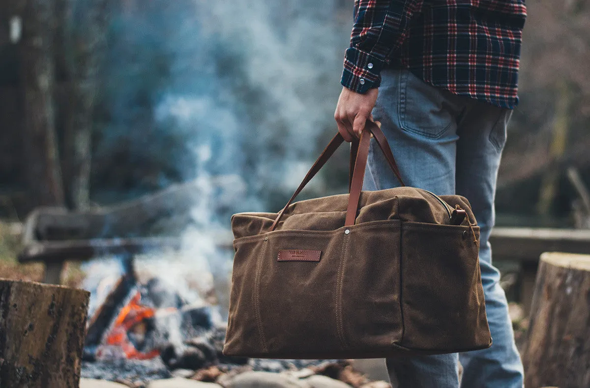 Waxed Canvas Duffle Bag - Brush Brown