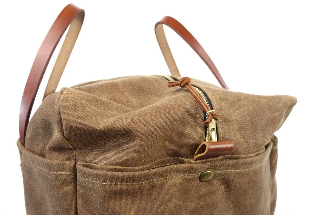 Waxed Canvas Duffle Bag - Brush Brown