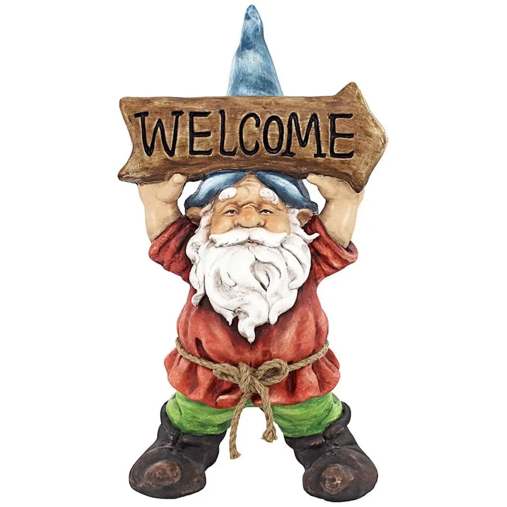 Welcoming Willie Garden Gnome Greeter Statue by Design Toscano