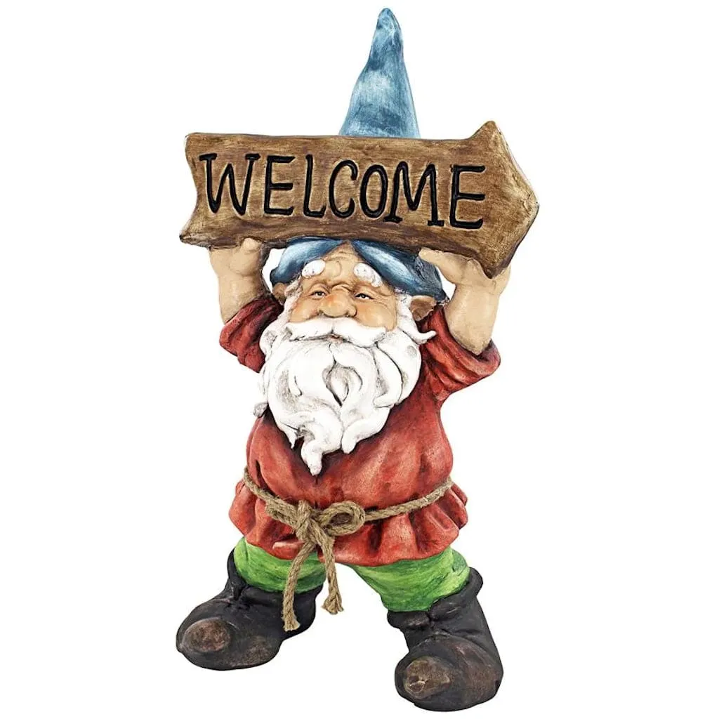 Welcoming Willie Garden Gnome Greeter Statue by Design Toscano