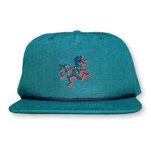 Widespread Panic Rope Hat / Peacock Ripstop Nylon with Riptide Note Eater