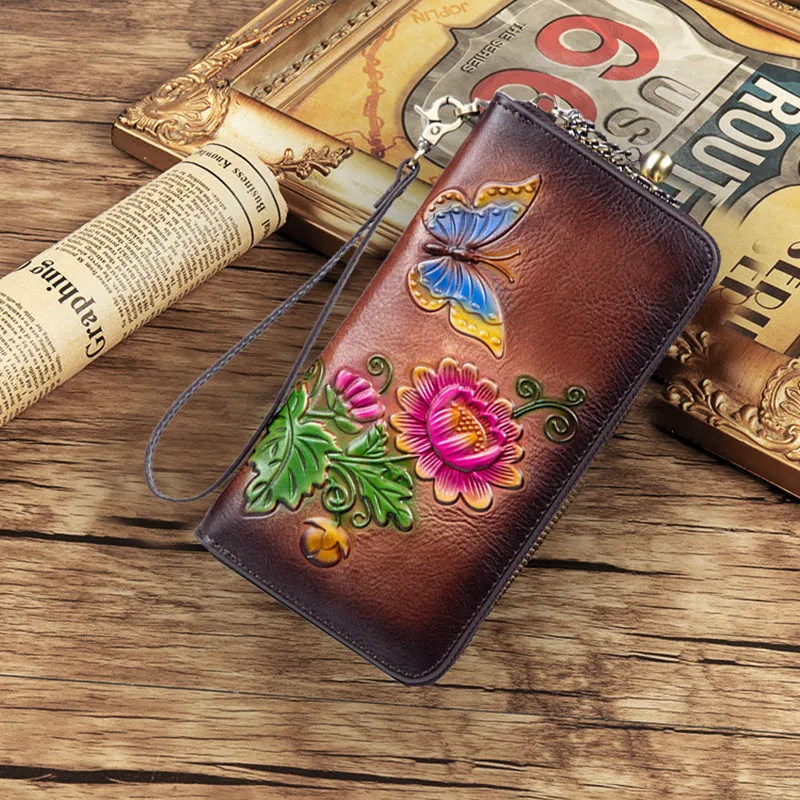 Women's Retro Genuine Leather Vintage Purse Wallet