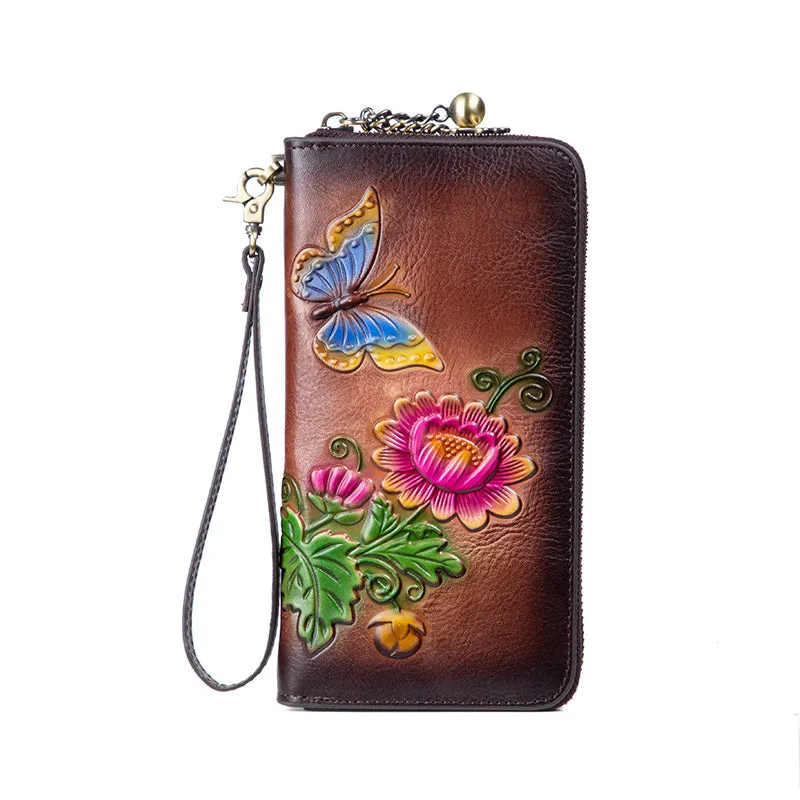 Women's Retro Genuine Leather Vintage Purse Wallet