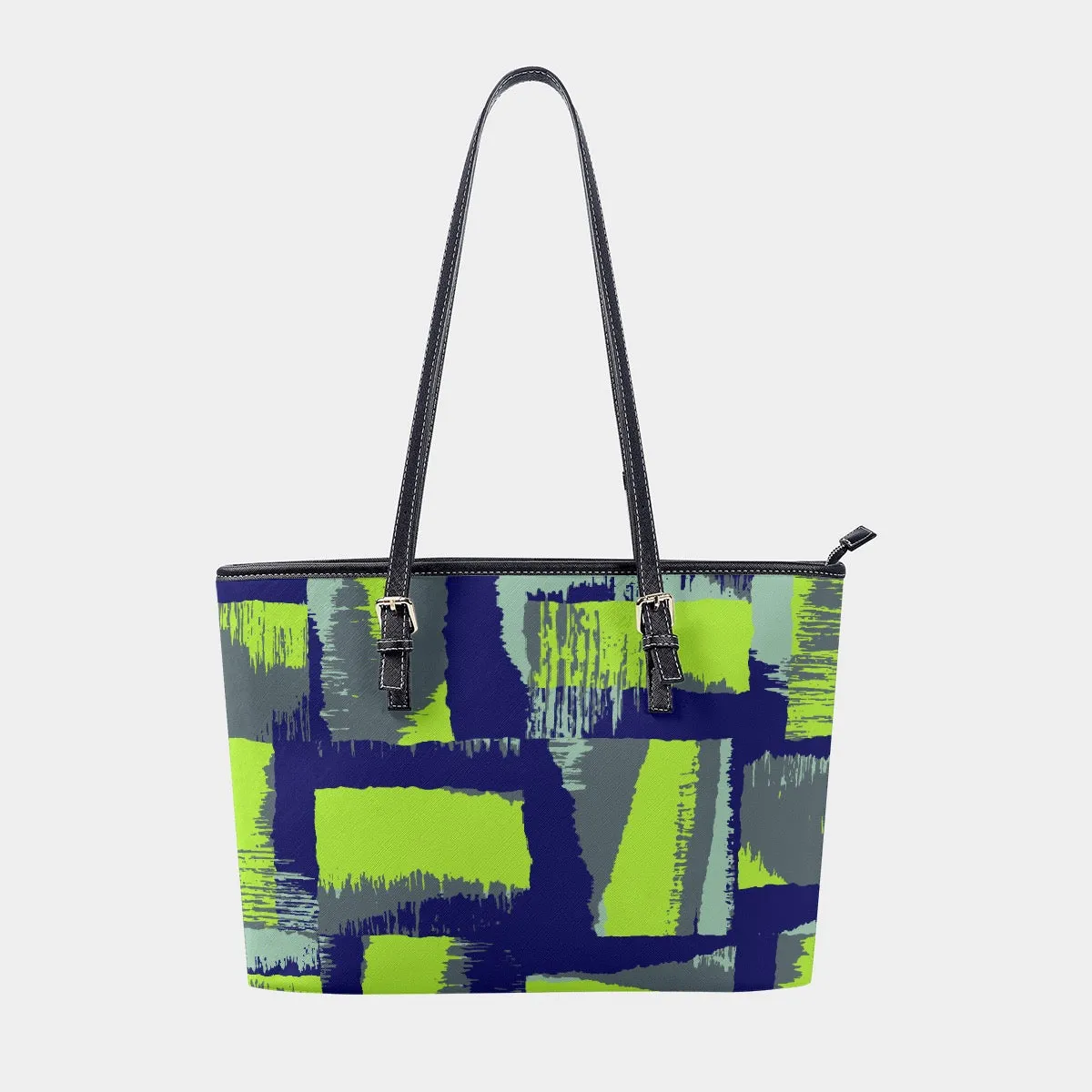 Women's Tote Bag | PU SS 18 green and blue print