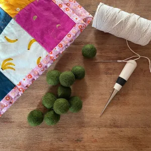 Wool Felt Balls - #5 Forest - Ten 1" Balls, 2.2cm