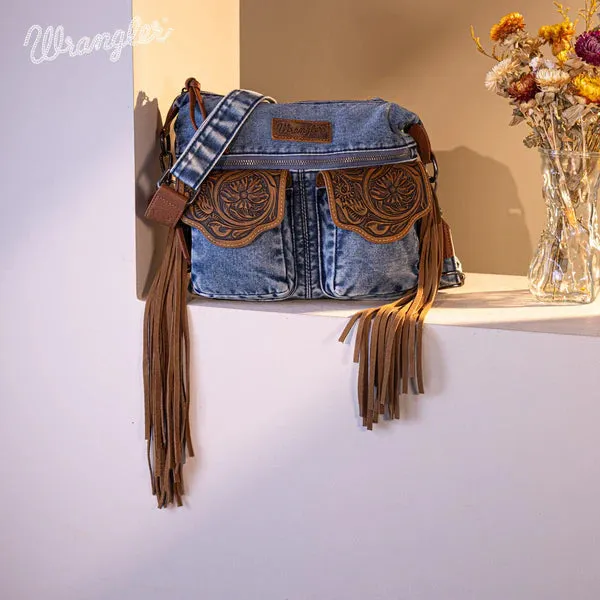 Wrangler Fringe  Denim Crossbody ~ Jean